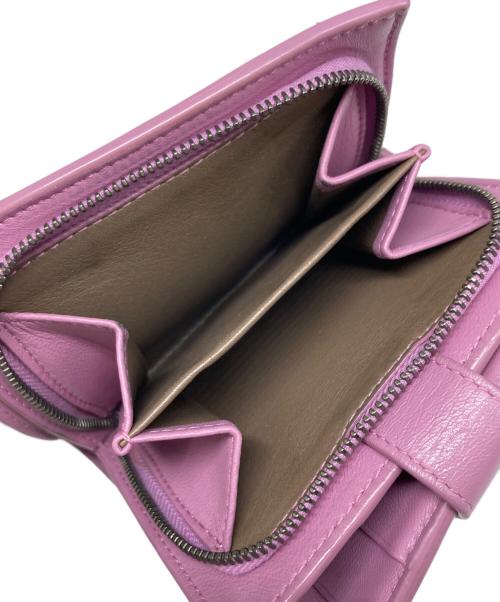 BOTTEGA VENETA（ボッテガベネタ）BOTTEGA VENETA (ボッテガベネタ) イントレチャート2つ折り財布 パープル サイズ:下記参照の古着・服飾アイテム
