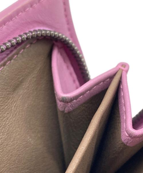 BOTTEGA VENETA（ボッテガベネタ）BOTTEGA VENETA (ボッテガベネタ) イントレチャート2つ折り財布 パープル サイズ:下記参照の古着・服飾アイテム