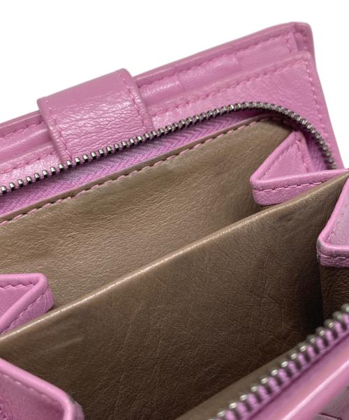 BOTTEGA VENETA（ボッテガベネタ）BOTTEGA VENETA (ボッテガベネタ) イントレチャート2つ折り財布 パープル サイズ:下記参照の古着・服飾アイテム