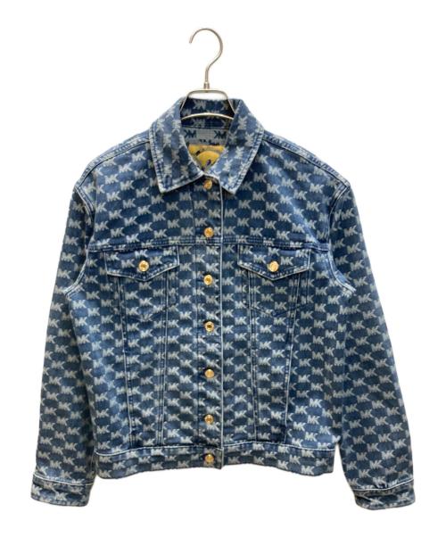 MICHAEL KORS（マイケルコース）MICHAEL KORS (マイケルコース) ロゴジャガードデニムジャケット インディゴ サイズ:SIZE Sの古着・服飾アイテム