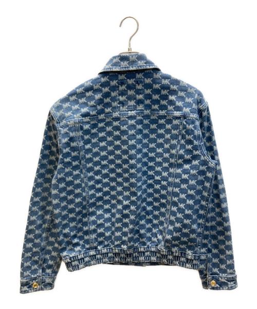 MICHAEL KORS（マイケルコース）MICHAEL KORS (マイケルコース) ロゴジャガードデニムジャケット インディゴ サイズ:SIZE Sの古着・服飾アイテム