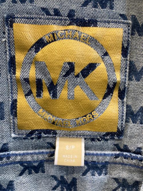 MICHAEL KORS（マイケルコース）MICHAEL KORS (マイケルコース) ロゴジャガードデニムジャケット インディゴ サイズ:SIZE Sの古着・服飾アイテム
