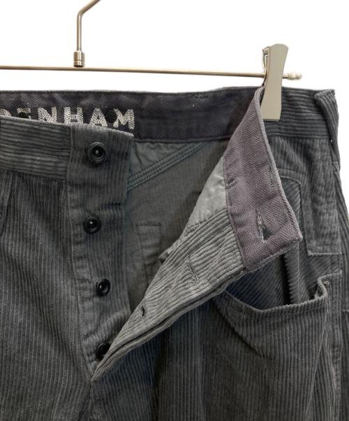 Denham（デンハム）Denham (デンハム) CROSSBACK WIDE CD コーデュロイパンツ グレー サイズ:SIZE Mの古着・服飾アイテム