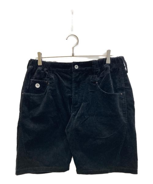 Denham（デンハム）Denham (デンハム) CROSS BACK MIJI コーデュロイ ショーツ ブラック サイズ:Lの古着・服飾アイテム