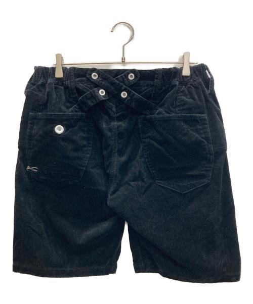 Denham（デンハム）Denham (デンハム) CROSS BACK MIJI コーデュロイ ショーツ ブラック サイズ:Lの古着・服飾アイテム