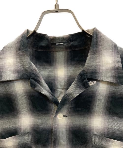 Denham（デンハム）Denham (デンハム) OMBRE CHECK SHIRT オンブレチェックシャツ ブラック×グレー サイズ:Sの古着・服飾アイテム