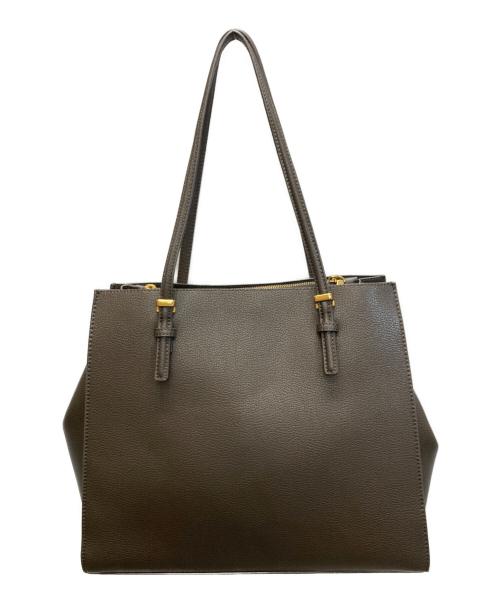 CHARLES & KEITH（チャールズアンドキース）CHARLES & KEITH (チャールズアンドキース) Sansa クラシックダブルハンドルトートバッグ ブラウン サイズ:下記参照の古着・服飾アイテム