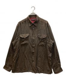BARACUTA（バラクータ）の古着「ヘリンボーン シルクシャツ」｜ブラウン