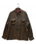 BARACUTA（バラクータ）の古着「ヘリンボーン シルクシャツ」｜ブラウン