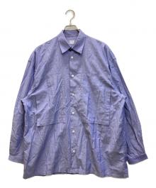 E.TAUTZ（イートーツ）の古着「LINE MAN SHIRT」｜ブルー