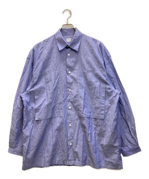 E.TAUTZ（イートーツ）E.TAUTZ (イートーツ) LINE MAN SHIRT ブルー サイズ:Mの古着・服飾アイテム