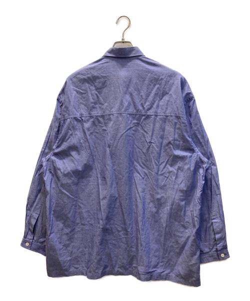 E.TAUTZ（イートーツ）E.TAUTZ (イートーツ) LINE MAN SHIRT ブルー サイズ:Mの古着・服飾アイテム