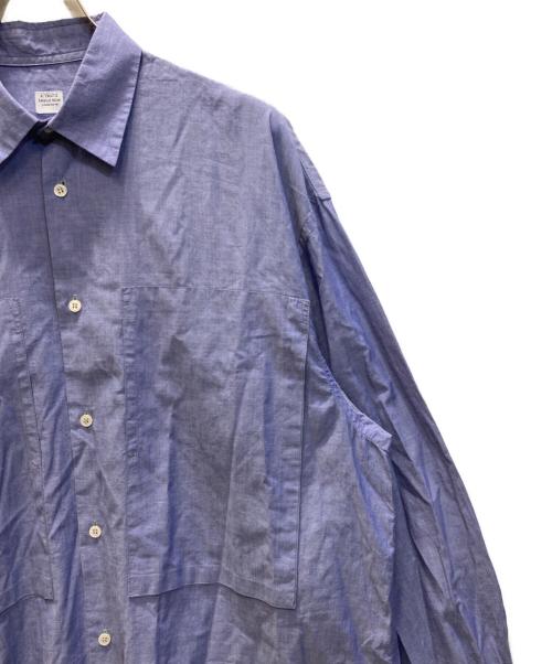 E.TAUTZ（イートーツ）E.TAUTZ (イートーツ) LINE MAN SHIRT ブルー サイズ:Mの古着・服飾アイテム