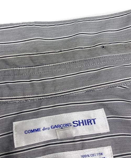 COMME des GARCONS SHIRT（コムデギャルソンシャツ）COMME des GARCONS SHIRT (コムデギャルソンシャツ) 切替ストライプシャツ グレー×ブラック サイズ:Sの古着・服飾アイテム
