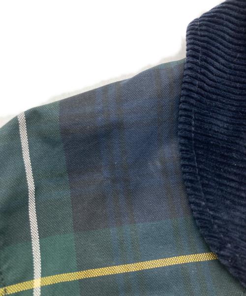 POLO RALPH LAUREN（ポロ・ラルフローレン）POLO RALPH LAUREN (ポロ・ラルフローレン) ブラックウォッチ ワックスコーティング ファイヤーマンジャケット ネイビー×グリーン サイズ:SIZE Lの古着・服飾アイテム