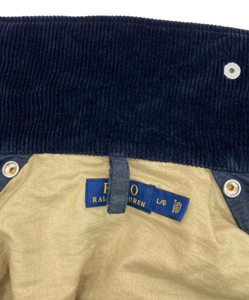 POLO RALPH LAUREN（ポロ・ラルフローレン）POLO RALPH LAUREN (ポロ・ラルフローレン) ブラックウォッチ ワックスコーティング ファイヤーマンジャケット ネイビー×グリーン サイズ:SIZE Lの古着・服飾アイテム