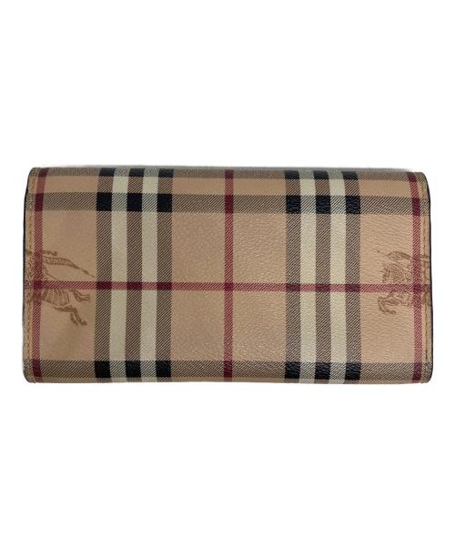 BURBERRY（バーバリー）BURBERRY (バーバリー) ノヴァチェック柄 ホースロゴ 長財布 ベージュの古着・服飾アイテム