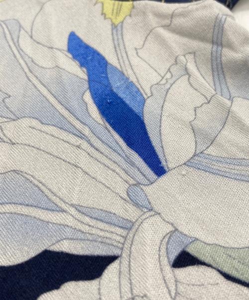 LEONARD PARIS（レオナール パリ）LEONARD PARIS (レオナール パリ) シルクフラワーモチーフ総柄カットソー ネイビー サイズ:44の古着・服飾アイテム