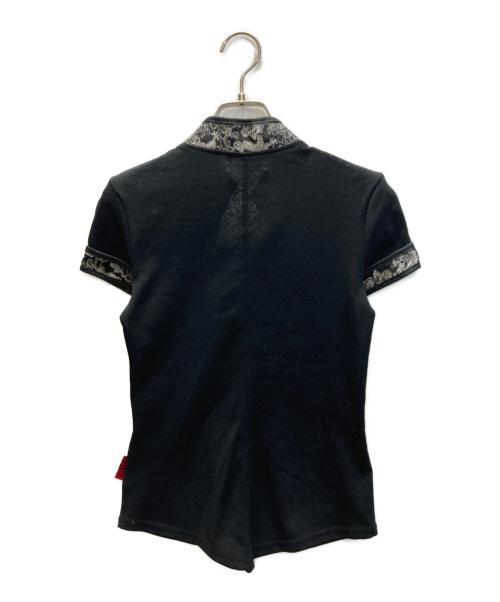 OZZON（オッズオン）OZZON (オッズオン) チャイナブラウス ブラック サイズ:記載無しの古着・服飾アイテム