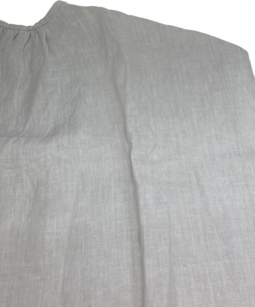 KAGURE（カグレ）KAGURE (カグレ) リネンフリルフレンチワイドシャツ グレー サイズ:Freeの古着・服飾アイテム