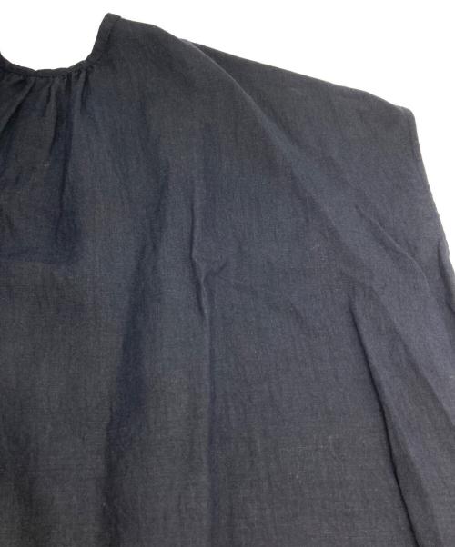 KAGURE（カグレ）KAGURE (カグレ) リネンフリルフレンチワイドシャツ ブラック サイズ:Freeの古着・服飾アイテム