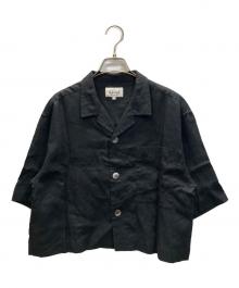 LE GLAZIK（ル グラジック）の古着「OPEN COLLAR SHIRT」｜ブラック