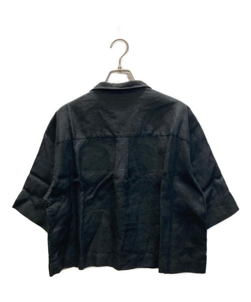 LE GLAZIK（ル グラジック）LE GLAZIK (ル グラジック) OPEN COLLAR SHIRT ブラック サイズ:36の古着・服飾アイテム