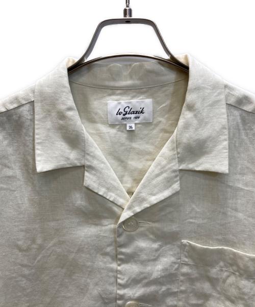 LE GLAZIK（ル グラジック）LE GLAZIK (ル グラジック) OPEN COLLAR SHIRT アイボリー サイズ:36の古着・服飾アイテム