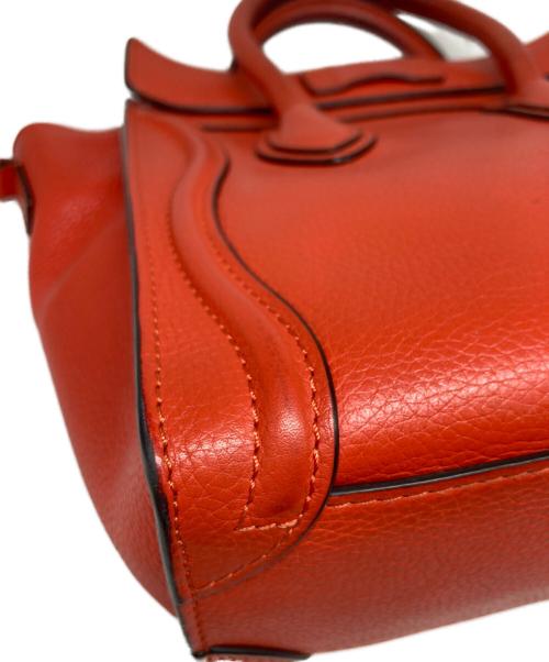 CELINE（セリーヌ）CELINE (セリーヌ) ラゲージナノ 2WAYバッグ レッド サイズ:下記参照の古着・服飾アイテム
