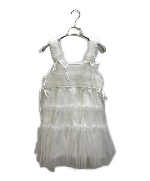 merry jenny（メリージェニー）merry jenny (メリージェニー) チュールコルセットミニワンピース ホワイト サイズ:SIZE Fの古着・服飾アイテム