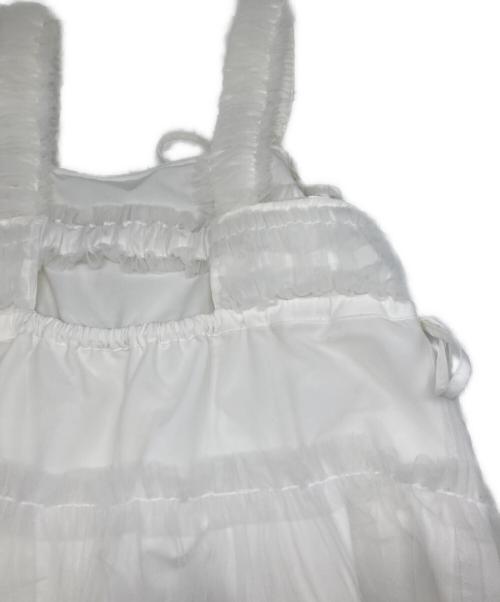 merry jenny（メリージェニー）merry jenny (メリージェニー) チュールコルセットミニワンピース ホワイト サイズ:SIZE Fの古着・服飾アイテム