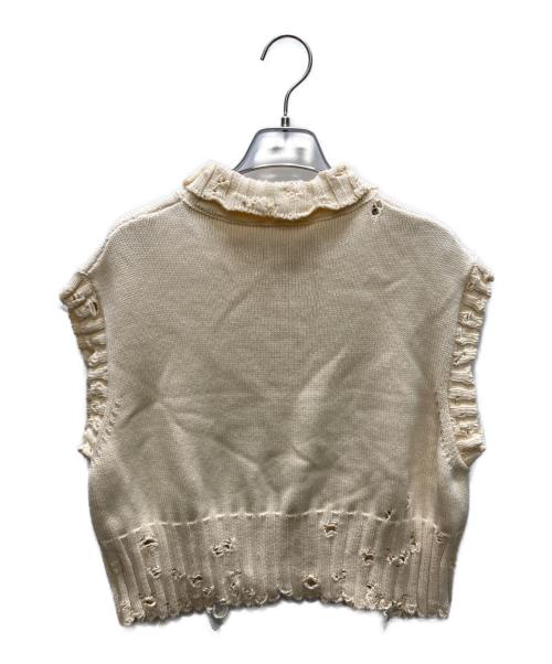MARNI（マルニ）MARNI (マルニ) コットンクロップドニットベスト ベージュ サイズ:40の古着・服飾アイテム