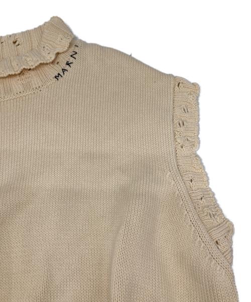 MARNI（マルニ）MARNI (マルニ) コットンクロップドニットベスト ベージュ サイズ:40の古着・服飾アイテム