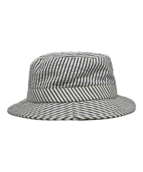 SUPREME（シュプリーム）SUPREME (シュプリーム) BROOKS BROTHERS (ブルックスブラザーズ) バケットハット ホワイト×グレー サイズ:下記参照の古着・服飾アイテム