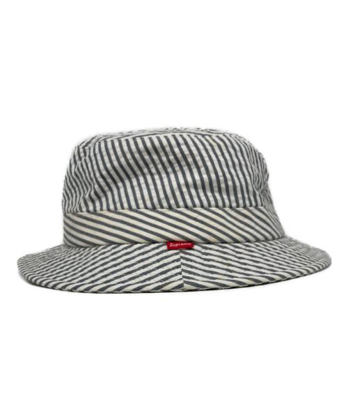 SUPREME（シュプリーム）SUPREME (シュプリーム) BROOKS BROTHERS (ブルックスブラザーズ) バケットハット ホワイト×グレー サイズ:下記参照の古着・服飾アイテム
