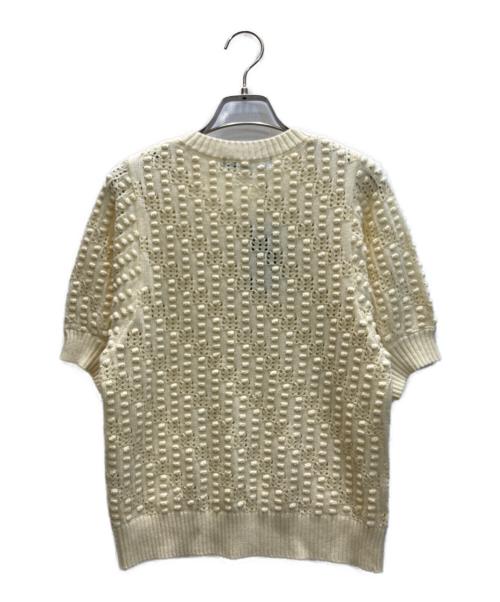 BRAHMIN（ブラーミン）BRAHMIN (ブラーミン) ポップコーン編みハーフスリーブニット アイボリー サイズ:size38 未使用品の古着・服飾アイテム