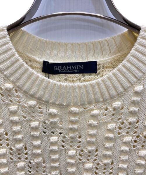 BRAHMIN（ブラーミン）BRAHMIN (ブラーミン) ポップコーン編みハーフスリーブニット アイボリー サイズ:size38 未使用品の古着・服飾アイテム