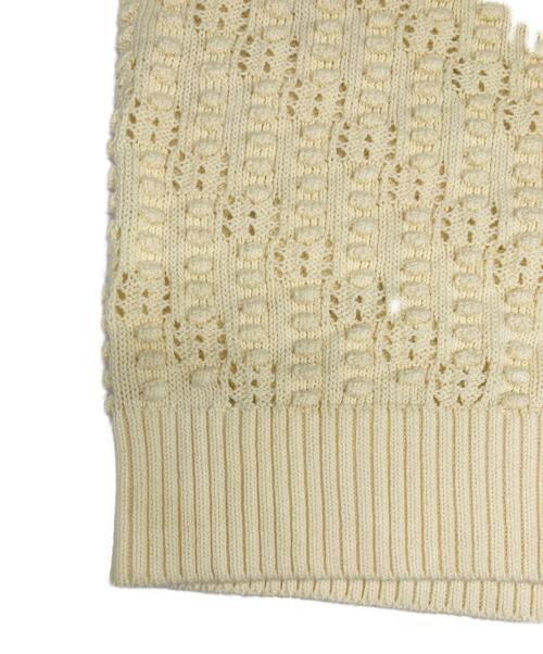 BRAHMIN（ブラーミン）BRAHMIN (ブラーミン) ポップコーン編みハーフスリーブニット アイボリー サイズ:size38 未使用品の古着・服飾アイテム