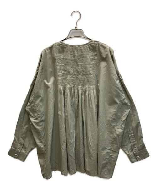 KAGURE（カグレ）KAGURE (カグレ) コットンピンタックブラウス グリーン サイズ:SIZE Freeの古着・服飾アイテム