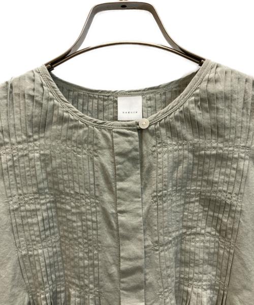 KAGURE（カグレ）KAGURE (カグレ) コットンピンタックブラウス グリーン サイズ:SIZE Freeの古着・服飾アイテム
