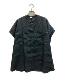KAGURE（カグレ）の古着「リネンWポケットフレンチシャツ」｜ブラック