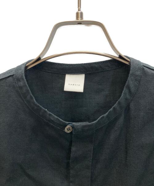 KAGURE（カグレ）KAGURE (カグレ) リネンWポケットフレンチシャツ ブラック サイズ:size Freeの古着・服飾アイテム