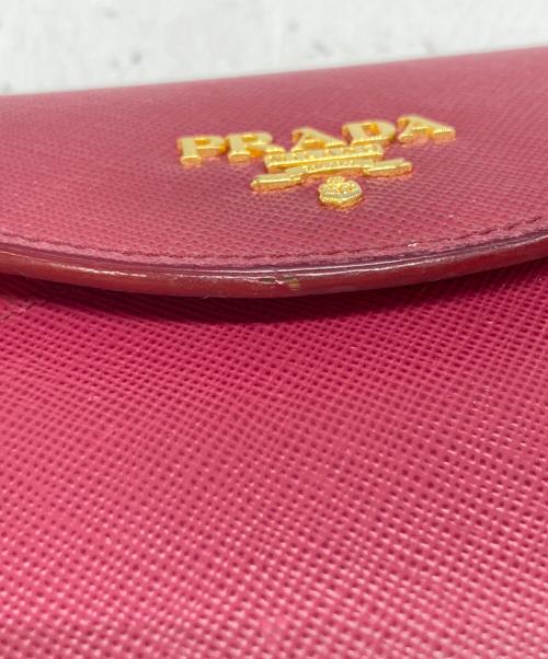PRADA（プラダ）PRADA (プラダ) サフィアーノ エンベロープ バイカラー フラップウォレット ピンク サイズ:下記参照の古着・服飾アイテム