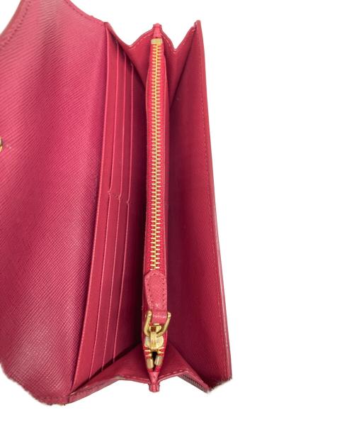 PRADA（プラダ）PRADA (プラダ) サフィアーノ エンベロープ バイカラー フラップウォレット ピンク サイズ:下記参照の古着・服飾アイテム