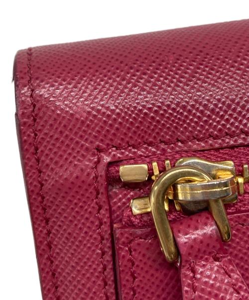 PRADA（プラダ）PRADA (プラダ) サフィアーノ エンベロープ バイカラー フラップウォレット ピンク サイズ:下記参照の古着・服飾アイテム