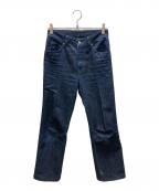 MM6 Maison Margielaエムエムシックスメゾンマルジェラ）の古着「CENTER PRESS DENIM PANTS」｜インディゴ