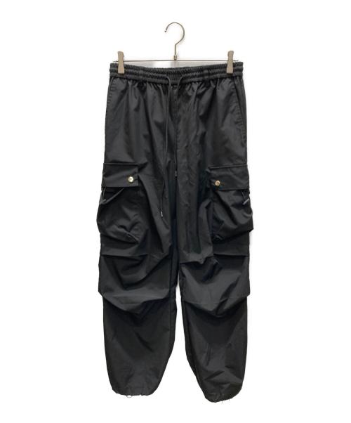 neucon（ニューコン）neucon (ニューコン) ダブルポケットパラシュートカーゴパンツ ブラック サイズ:SIZE 1の古着・服飾アイテム