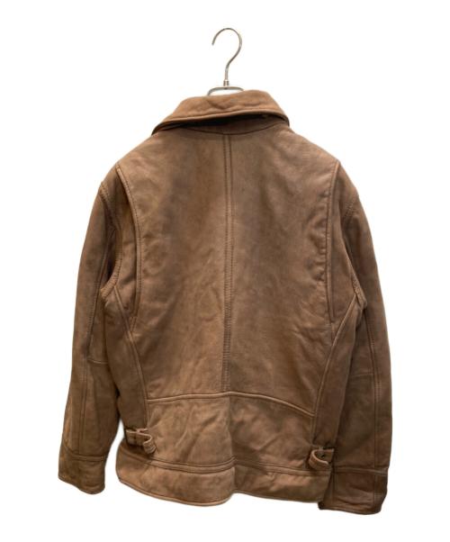 Eddie Bauer（エディーバウアー）Eddie Bauer (エディーバウアー) レザーフライトジャケット ブラウン サイズ:Mの古着・服飾アイテム