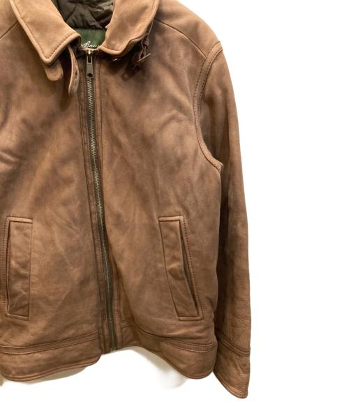 Eddie Bauer（エディーバウアー）Eddie Bauer (エディーバウアー) レザーフライトジャケット ブラウン サイズ:Mの古着・服飾アイテム
