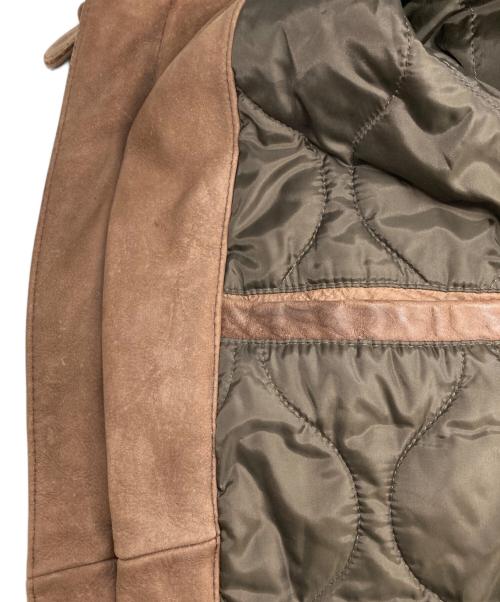 Eddie Bauer（エディーバウアー）Eddie Bauer (エディーバウアー) レザーフライトジャケット ブラウン サイズ:Mの古着・服飾アイテム